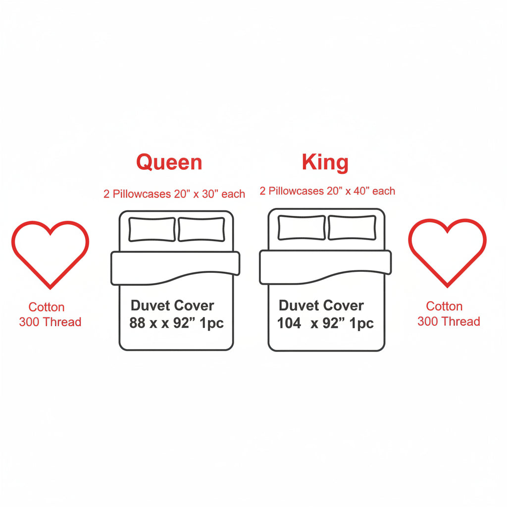 4 Piece Bed Set for Home, Soft and Breathable Duvet sets