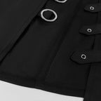 Men's Gothic Punk Kilt Skirt Medieval Roman Warrior Leather Belt Black Cosplay Costume