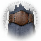 viking leather belt costume featuring heavy embossed design and durable materials