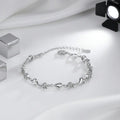 Heart moissanite bracelet Silver White Heart Elegant Charm Party Gifts - Hadi Craft