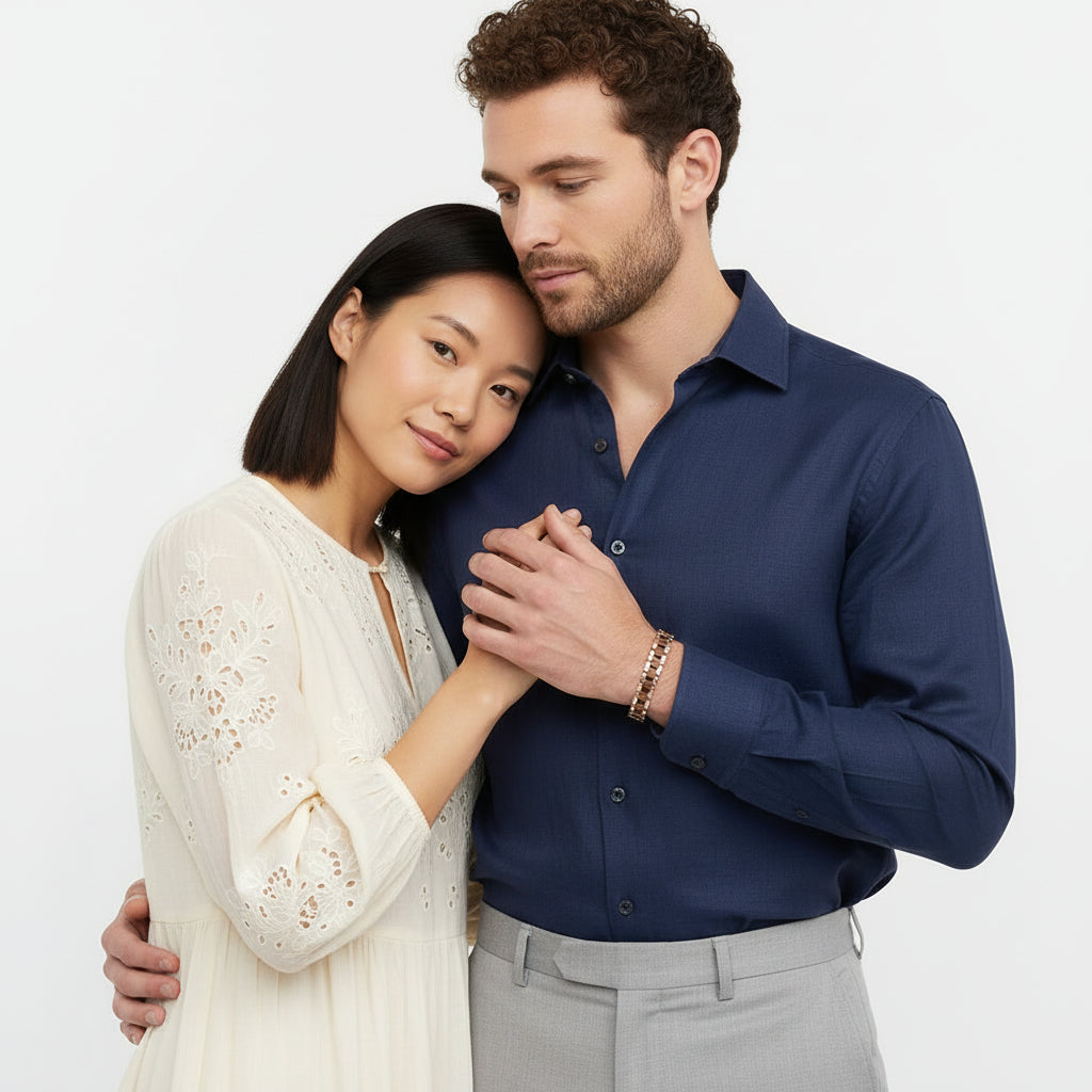 Wood Stainless Steel Bracelet Gift Box for Women Fashion Jewelry