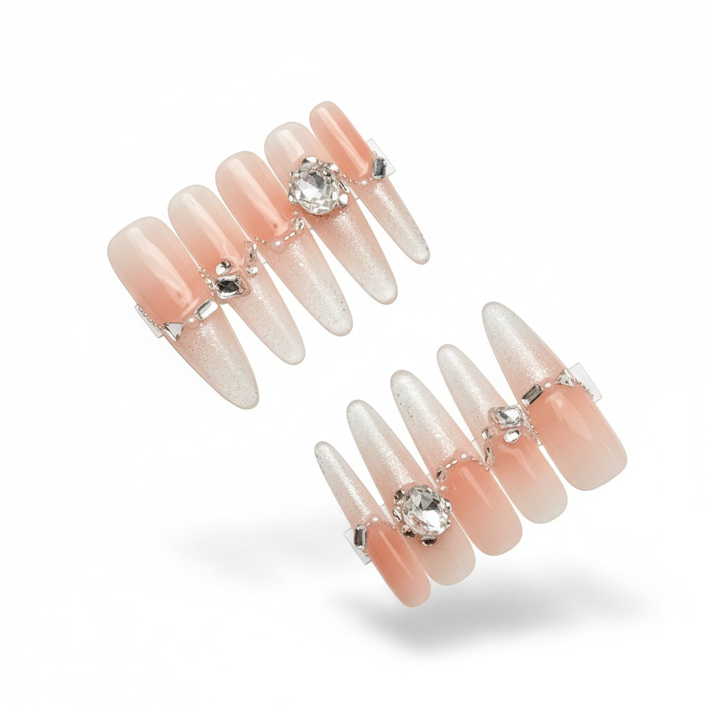 Luxury Handmade Cat-Eye Press-On Nails for Elegant Style