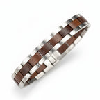 Wood Stainless Steel Bracelet Gift Box for Women Fashion Jewelry