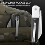 High-Quality D2 Stainless Steel Folding Pocket Knife for Camping, Hunting & Survival - Hadi Craft