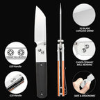 High-Quality D2 Stainless Steel Folding Pocket Knife for Camping, Hunting & Survival - Hadi Craft