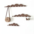 Hill Shape Wooden Wall Hook Rack Long Row Coat & Storage Organizer - Hadi Craft