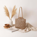 Hollow out straw beach bag Vacation Beach Bag Shoulder Bag - Hadi Craft