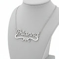 Iced Out Custom Name Necklace with Butterfly – Personalized Heart Jewelry - Hadi Craft