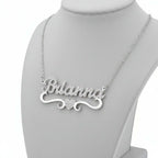 Iced Out Custom Name Necklace with Butterfly – Personalized Heart Jewelry - Hadi Craft