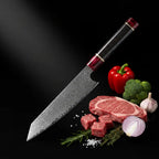 Japanese Damascus Cleaver Knife 8 inch - Hadi Craft