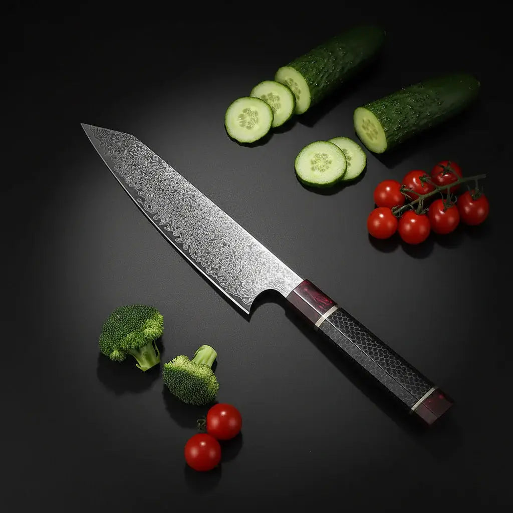 Japanese Damascus Cleaver Knife 8 inch - Hadi Craft