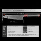 Japanese Damascus Cleaver Knife 8 inch - Hadi Craft