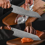 Japanese Damascus Cleaver Knife 8 inch - Hadi Craft