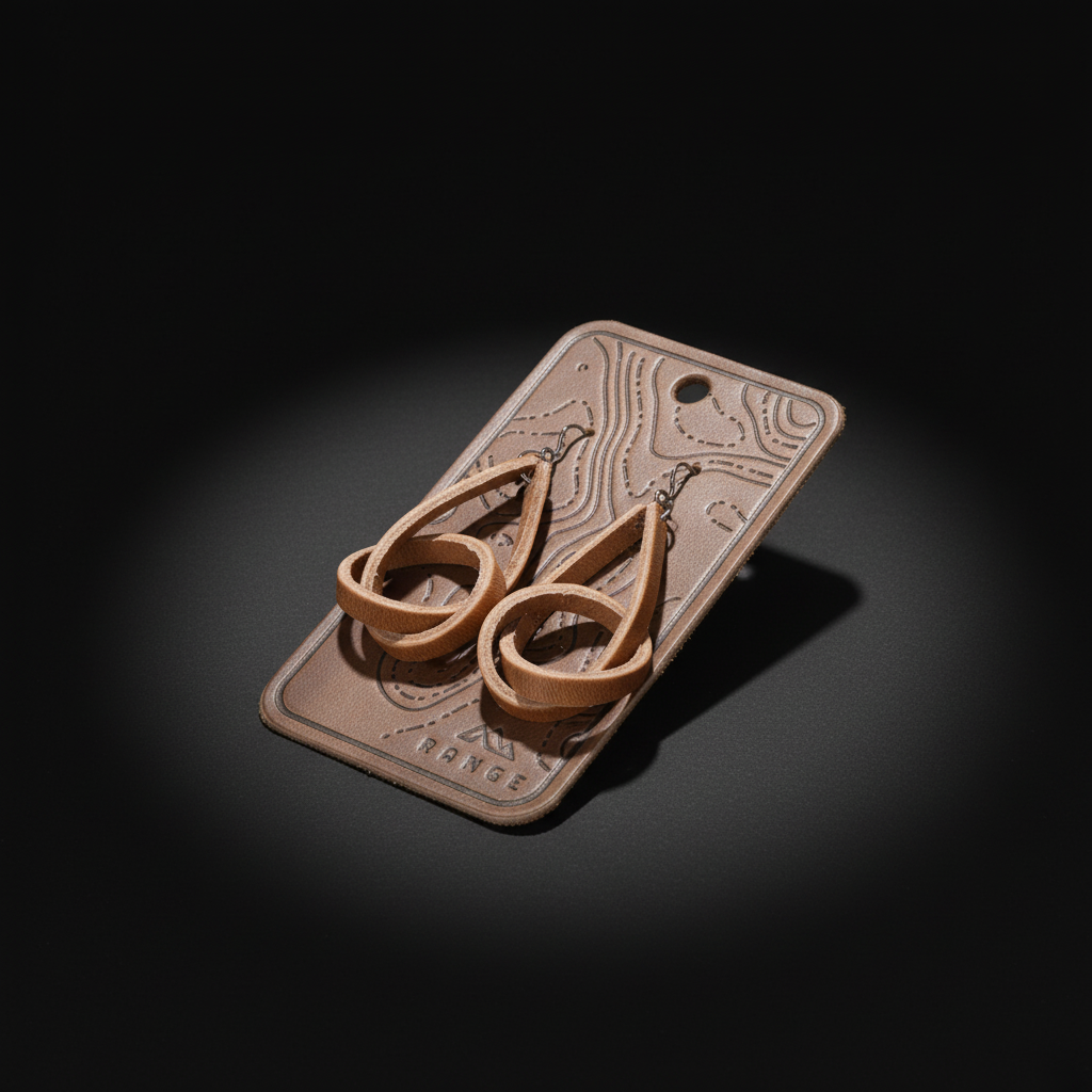 Premium Full Grain Leather Knot Earrings | Handmade Leather Hoop Earrings | Minimalist Statement Jewelry