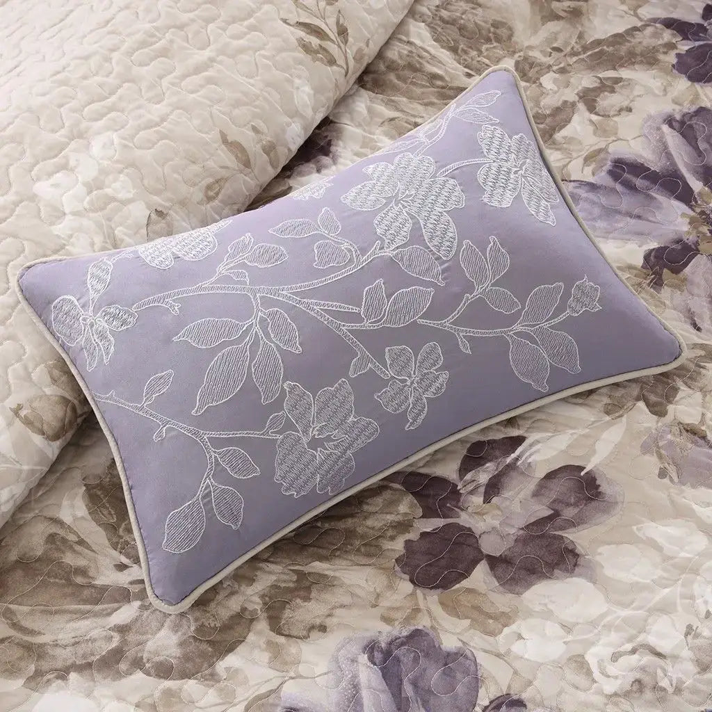 King cal king printed quilt set with throw pillow King/Cal King Size - Hadi Craft