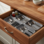 Kitchen drawer organizer for cutlery Kitchen Knife Spice Storage Tray - Hadi Craft