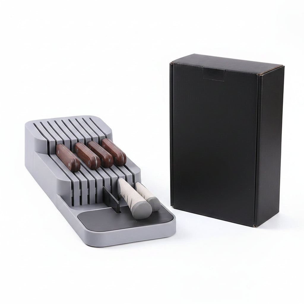 Kitchen drawer organizer for cutlery Kitchen Knife Spice Storage Tray - Hadi Craft