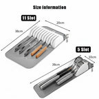 Kitchen knife drawer organizer Kitchen Knife Holder with 5 & 11 Slots - Hadi Craft