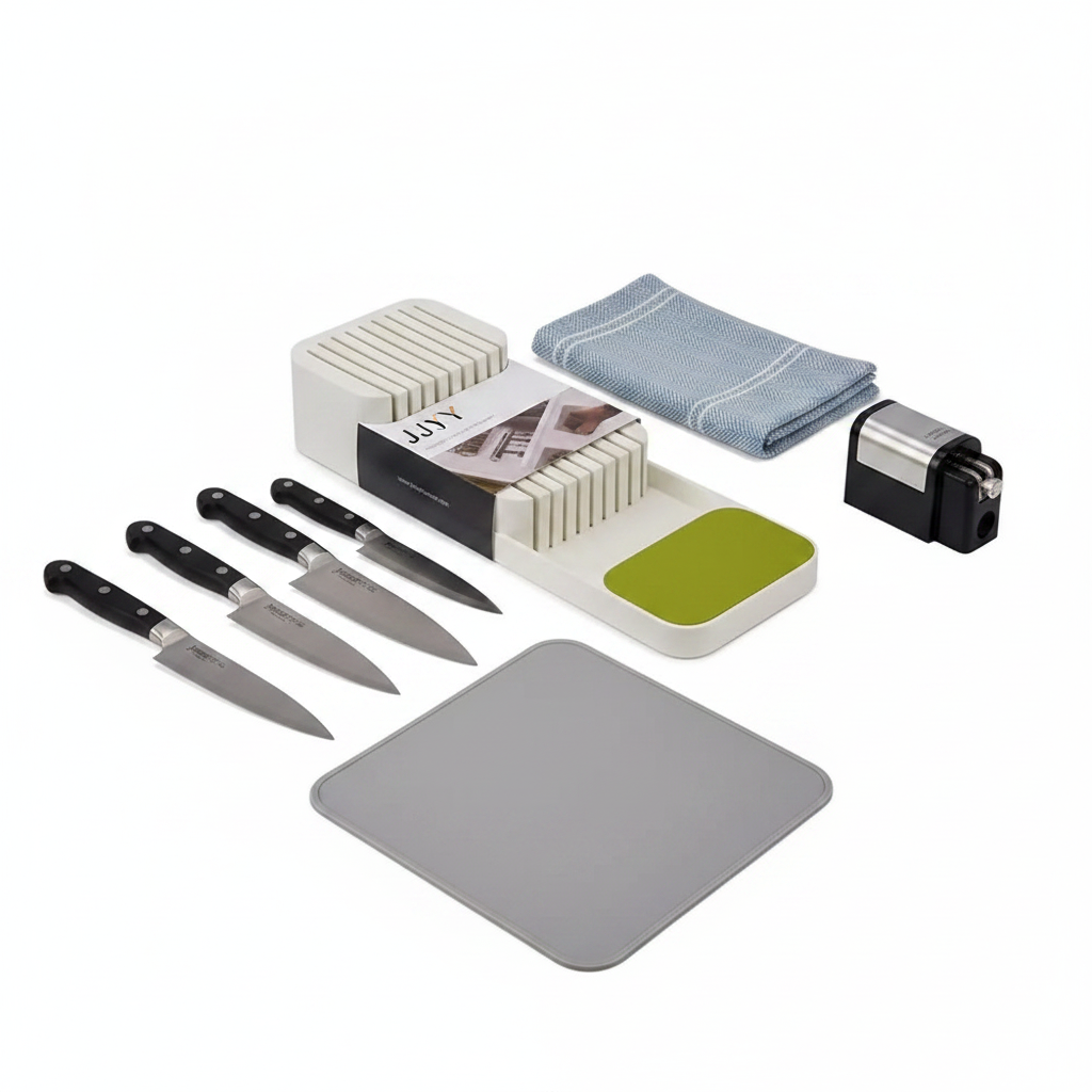 Kitchen knife drawer organizer Knife Storage Box with Separation Slots - Hadi Craft