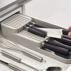 Kitchen knife drawer organizer Knife Storage Box with Separation Slots - Hadi Craft