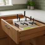 Kitchen knife drawer organizer Knife Storage Box with Separation Slots - Hadi Craft