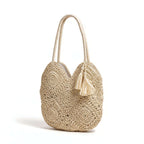 Large Capacity Straw Bag Shoulder Woven Bag - Hadi Craft