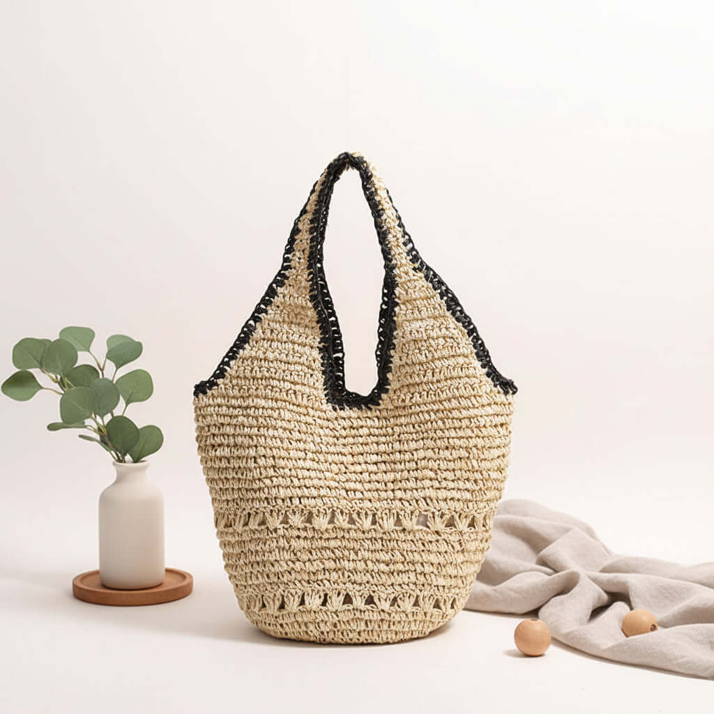 Large Straw Beach Bag For Women Woven Bag - Hadi Craft