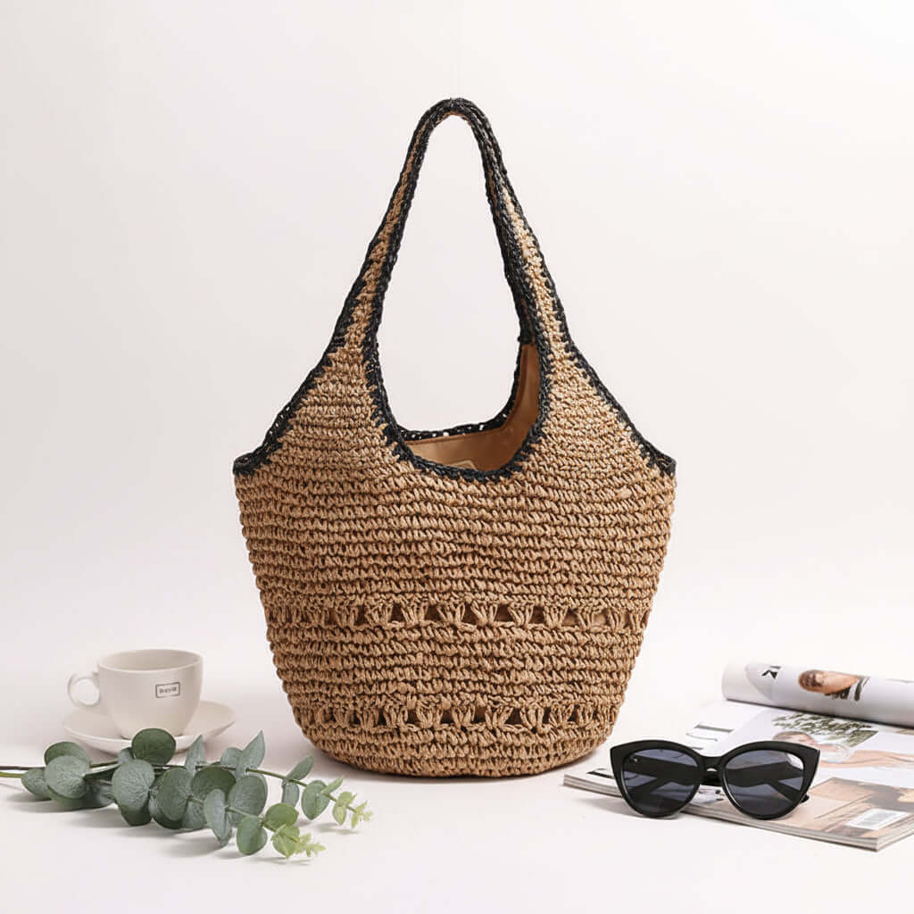 Large Straw Beach Bag For Women Woven Bag - Hadi Craft