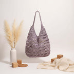 Large capacity straw beach bag Seaside Vacation French Straw Bag - Hadi Craft
