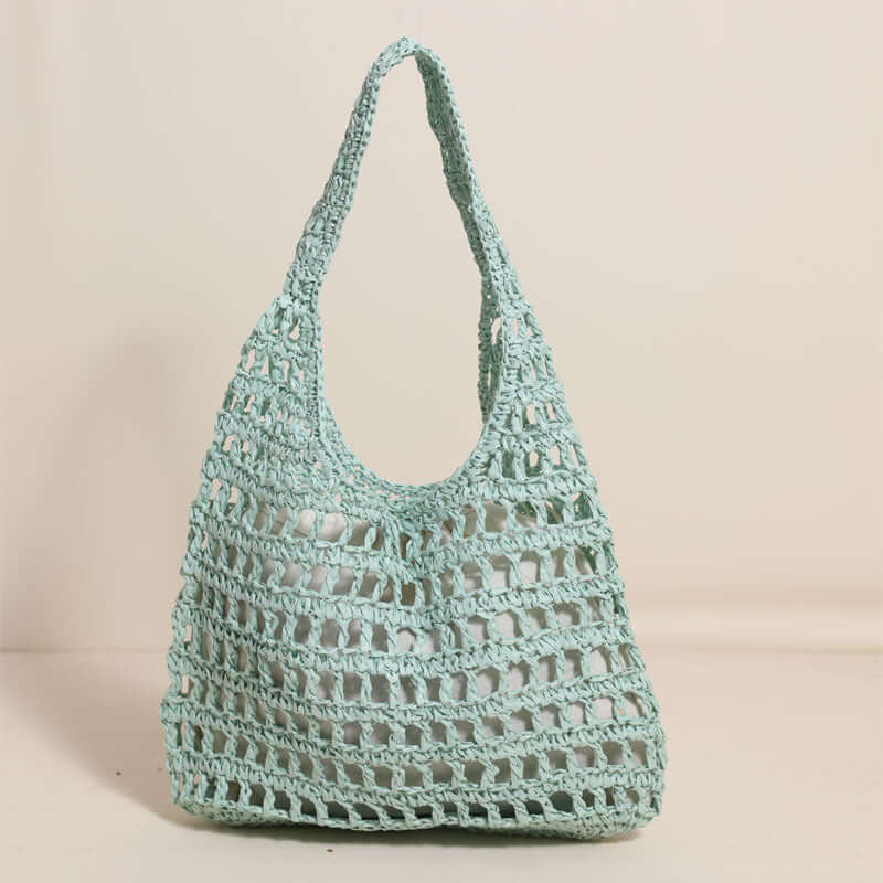 Large capacity straw beach bag Seaside Vacation French Straw Bag - Hadi Craft
