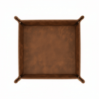 Leather Valet Folding tray customize laser engraving tray - Hadi Craft