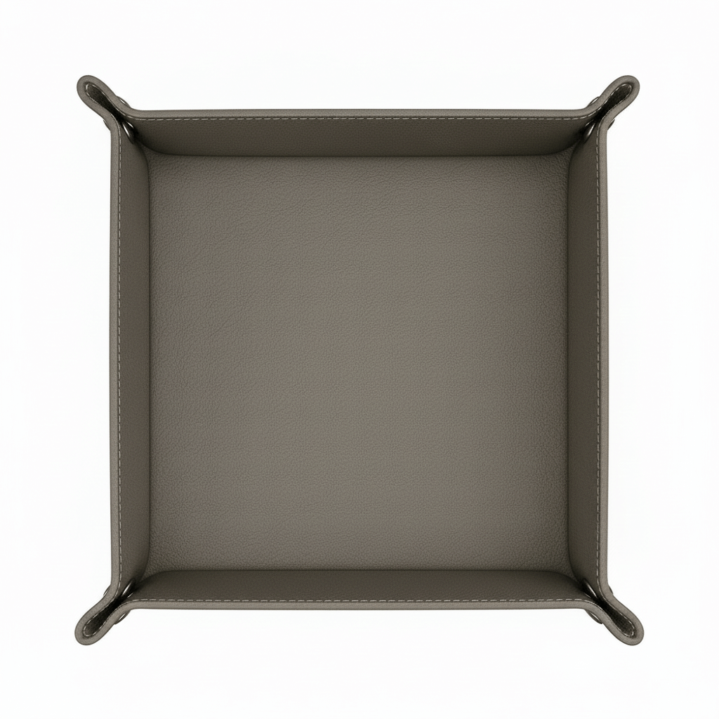 Leather catchall tray customize laser engraving desk organizer tray - Hadi Craft