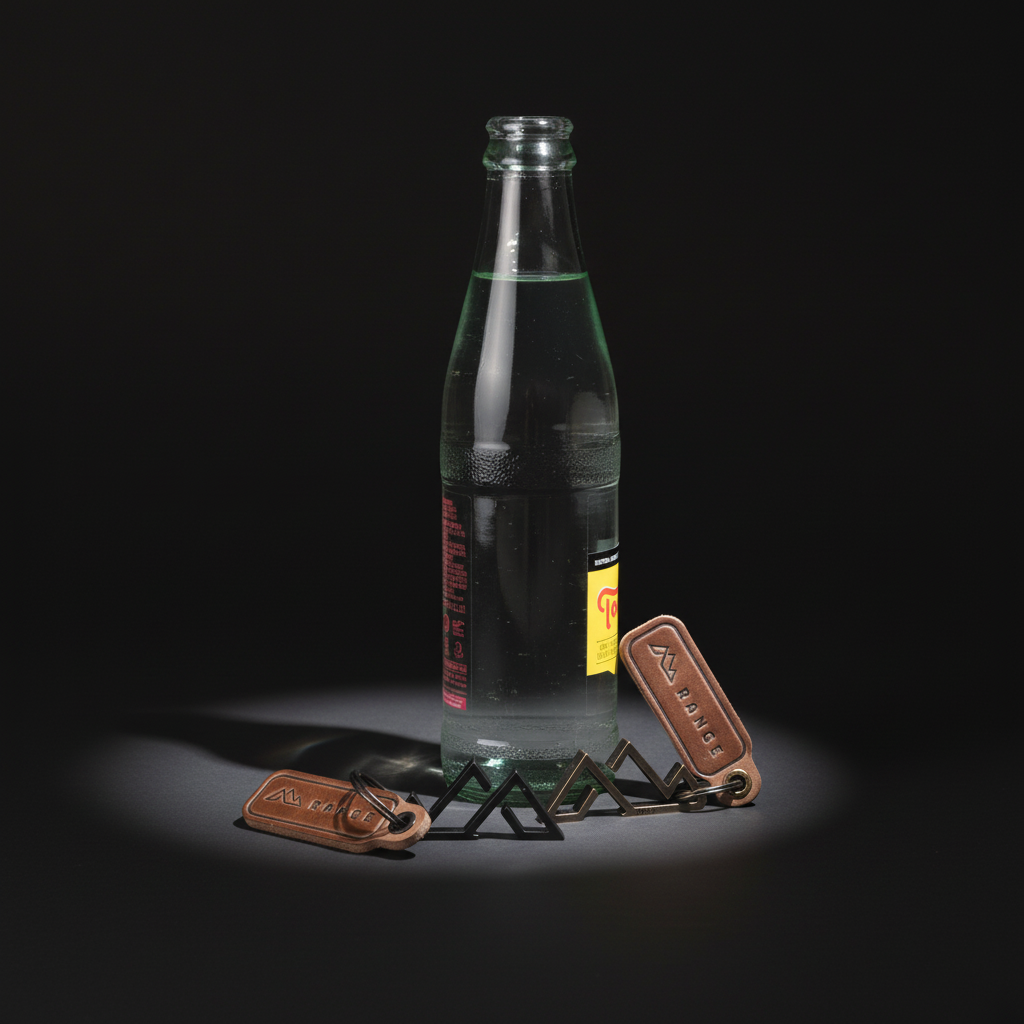 Mountain Bottle Opener Keychain | Range Logo Metal Bottle Opener | Outdoor & Everyday Carry Accessory