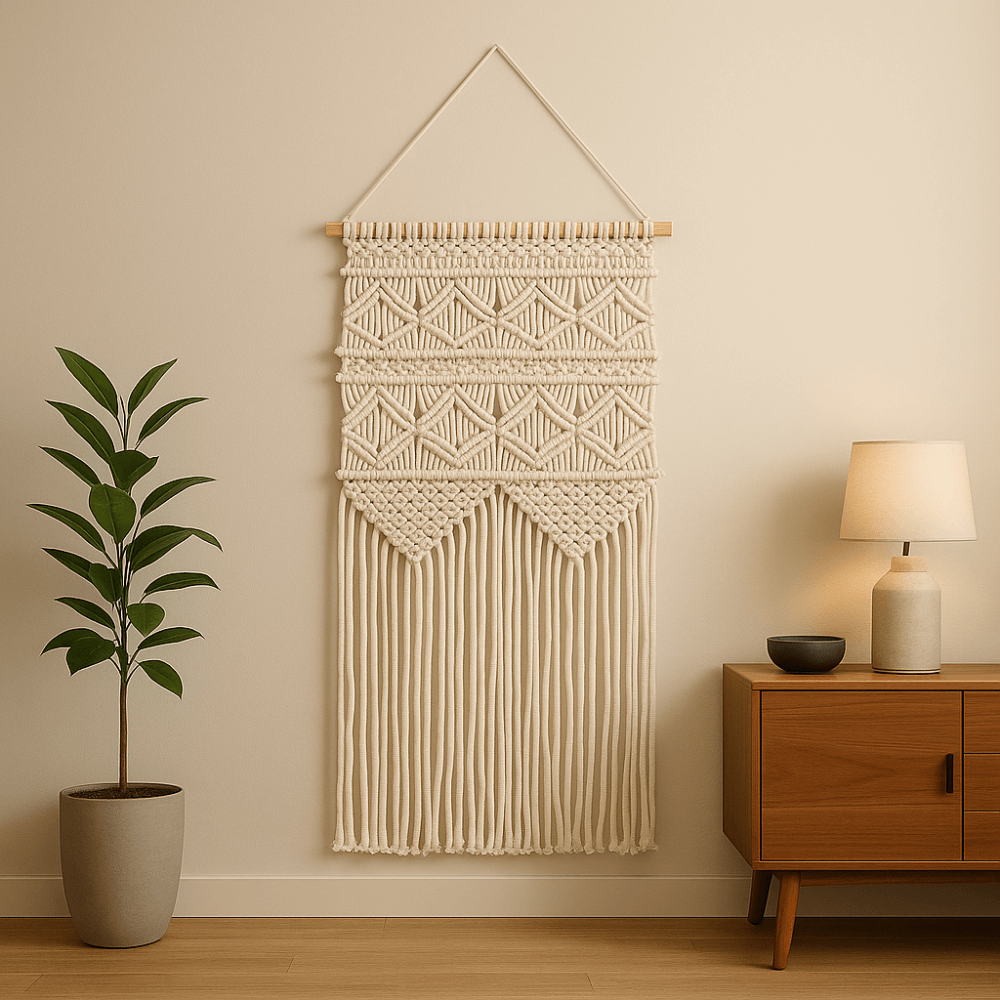 Macrame Wall Hanging, Boho Wall Decor, Bohemian Home Decor, Cotton Macrame, Wall Art - Hadi Craft