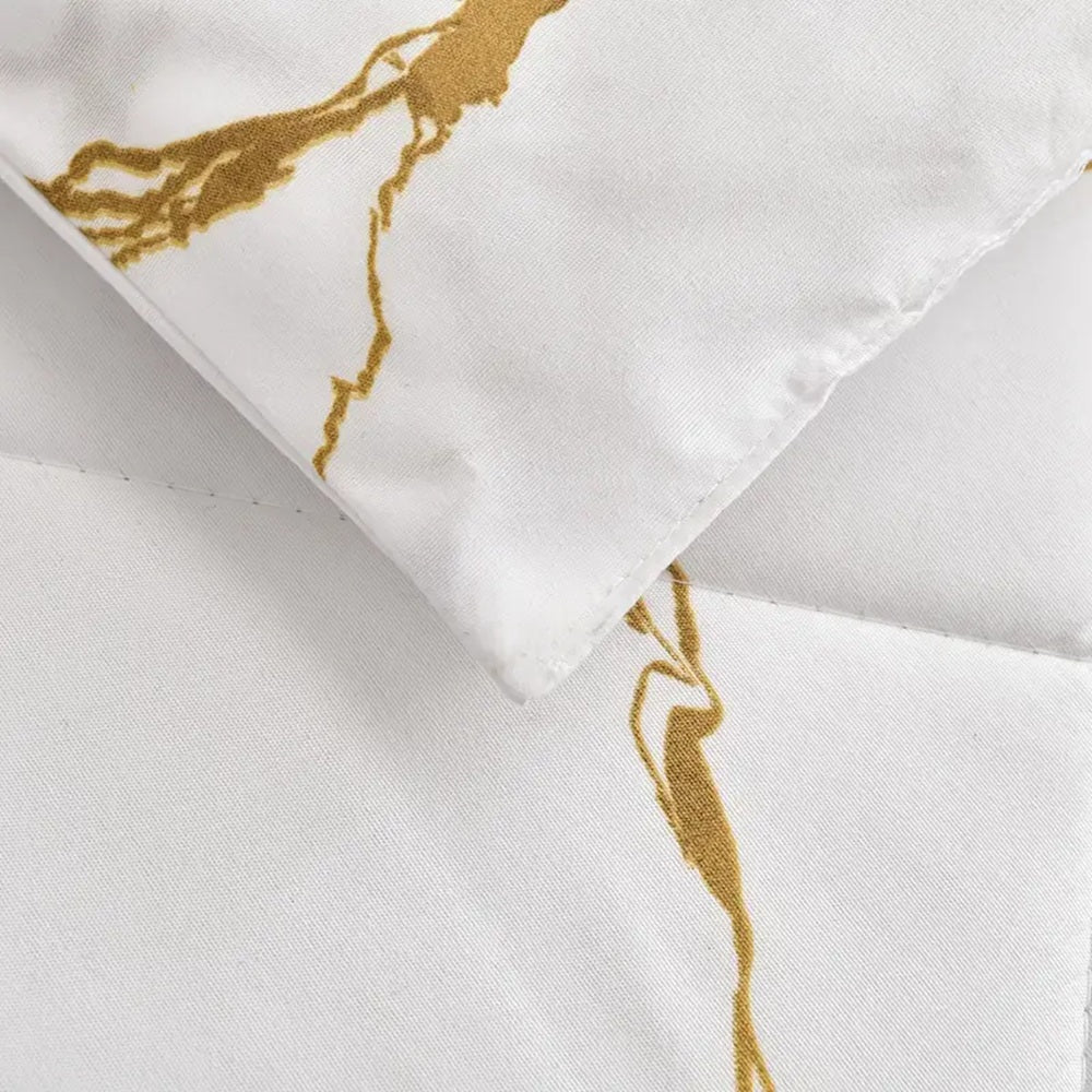 Marble White Duvet Cover Set | Hadi Craft USA