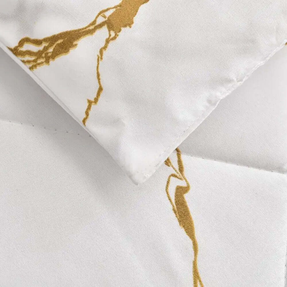 Marble White Duvet Cover Set - Hadi Craft