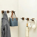 Matte Black Wall Coat Hooks Rack for Modern Home Decor 3 Pack - Hadi Craft