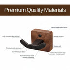 Matte Black Wall Coat Hooks Rack for Modern Home Decor 3 Pack - Hadi Craft