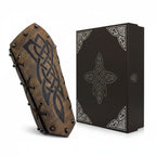 Medieval Embossed Arm Bracers PU Leather Knight Viking Cosplay Gauntlets Costume Props - Hadi Craft
