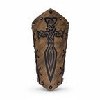 Medieval Embossed Arm Bracers PU Leather Knight Viking Cosplay Gauntlets Costume Props - Hadi Craft