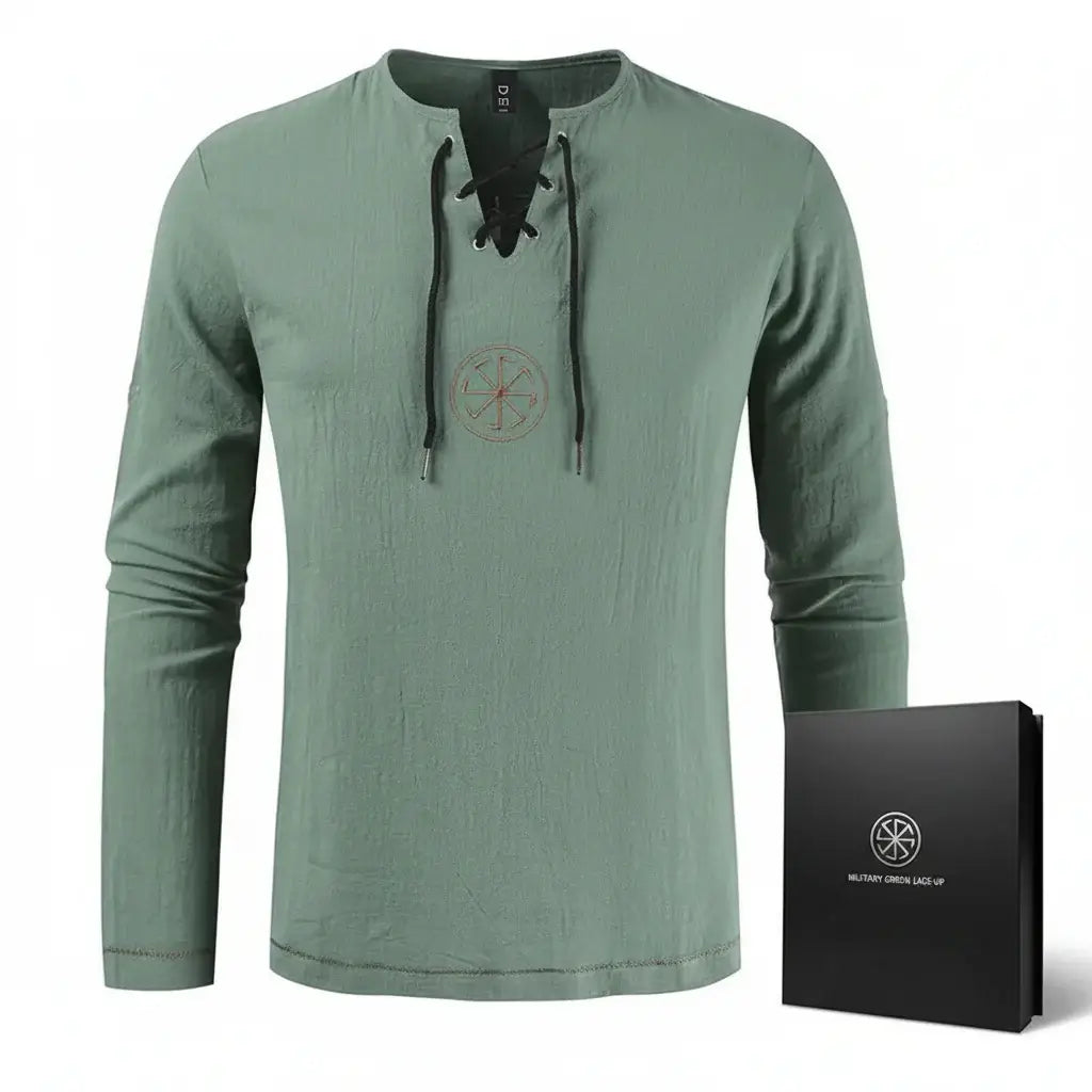 Medieval Knight Tunic Shirt Men Viking Pirate Costume Renaissance Faire Halloween Top - Hadi Craft