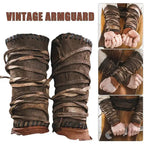 Medieval Leather Arm Guards Viking Bracers Costume Wrist Armor for Renaissance Faire - Hadi Craft