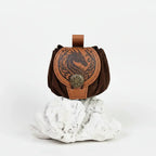 Medieval Viking Belt Pouch Leather Drawstring Coin Bag Renaissance Faire Waist Accessory - Hadi Craft