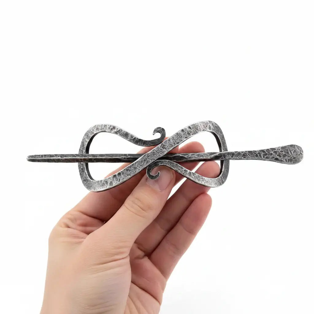 Medieval Viking Hair Pin – Celtic Knot Nordic Hair Clip for Women - Hadi Craft