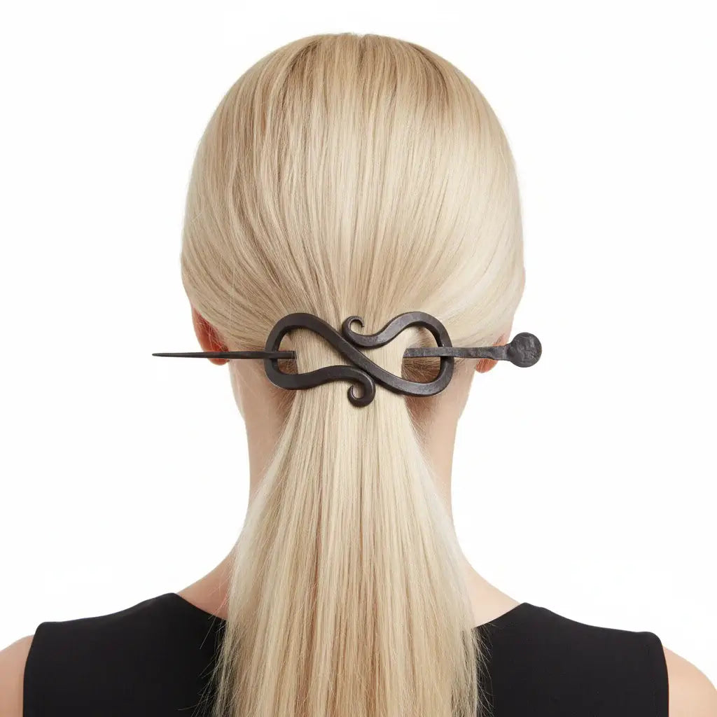 Medieval Viking Hair Pin – Celtic Knot Nordic Hair Clip for Women - Hadi Craft