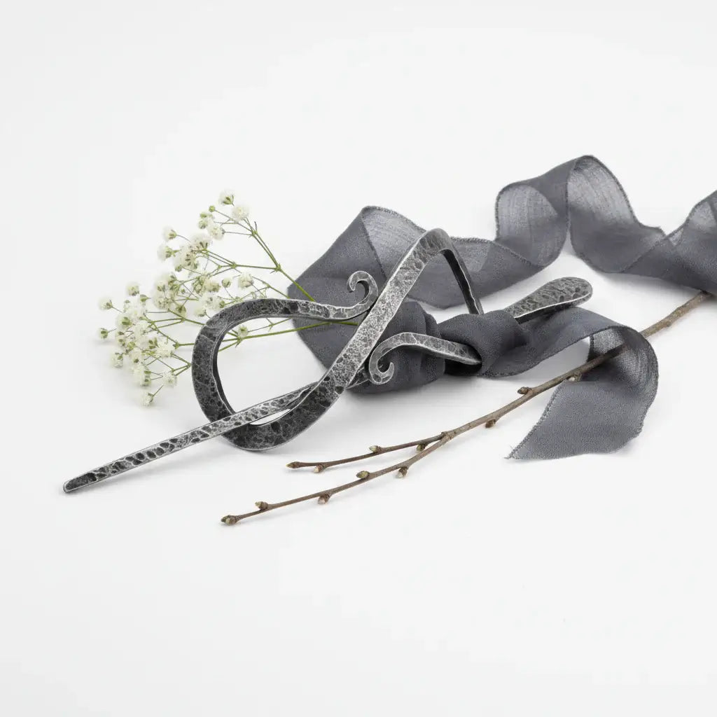 Medieval Viking Hair Pin – Celtic Knot Nordic Hair Clip for Women - Hadi Craft