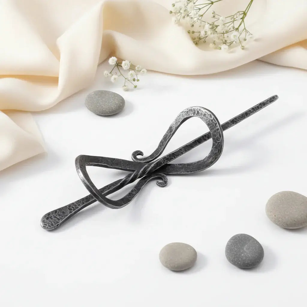 Medieval Viking Hair Pin – Celtic Knot Nordic Hair Clip for Women - Hadi Craft