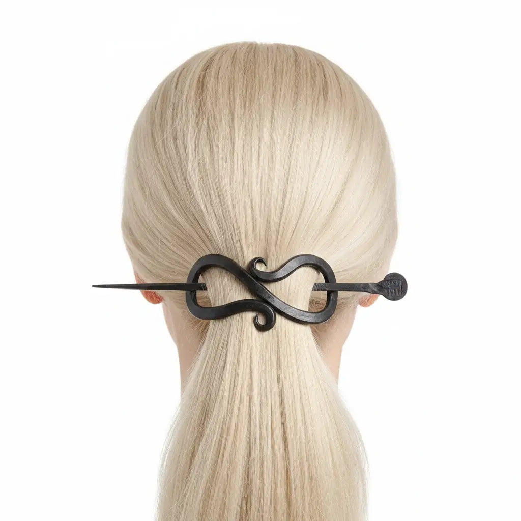 Medieval Viking Hair Pin – Celtic Knot Nordic Hair Clip for Women - Hadi Craft
