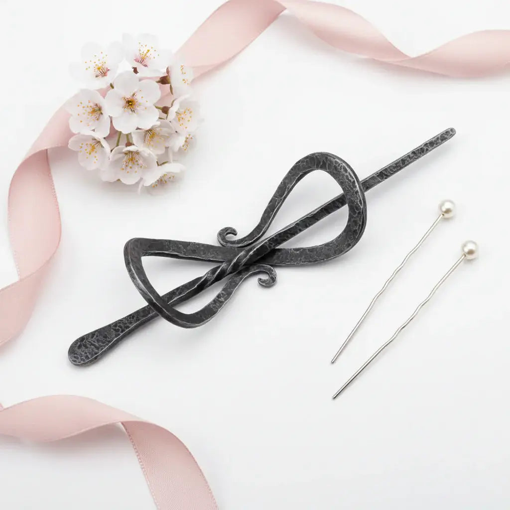 Medieval Viking Hair Pin – Celtic Knot Nordic Hair Clip for Women - Hadi Craft