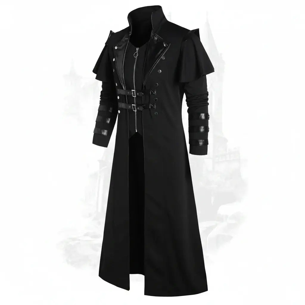 Medieval Viking Wear Gothic Steampunk Assassin Long Coat Pirate Armor Leather Costume Jacket - Hadi Craft